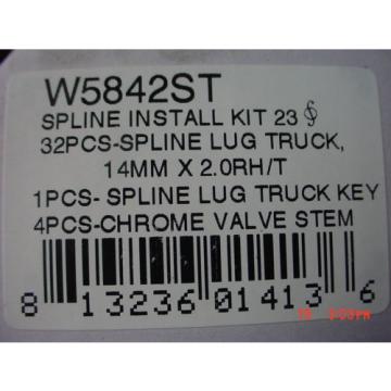32 Chrome West Coast Wheel Accessories Spline/Locking Lug Nuts 14x2 14-2