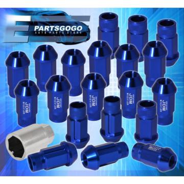 FOR NISSAN 12x1.25 LOCKING LUG NUTS TIME ATTACK TUNER WHEELS RIMS 20PC KIT BLUE