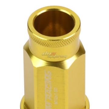 20 PCS GOLD M12X1.5 OPEN END WHEEL LUG NUTS KEY FOR DTS STS DEVILLE CTS