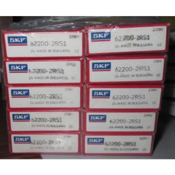 SKF 62200-2RS1 Deep Groove Ball Bearing Single Row New Boxed Double Sealed