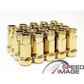 Z RACING GOLD 48MM STEEL OPEN EXTENDED LUG NUTS TUNER SET 20 PCS 12X1.5