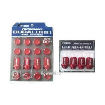 NEW ENKEI Performance Duralumin Lock Nuts Set for 5H 19HEX 35mm M12 P1.5 RED