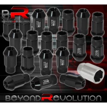 For Toyota M12X1.5 Locking Lug Nuts Wheels Extended Aluminum 20 Pieces Set Black