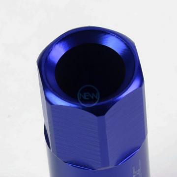 20pcs M12x1.5 Anodized 60mm Tuner Wheel Rim Locking Acorn Lug Nuts+Key Blue