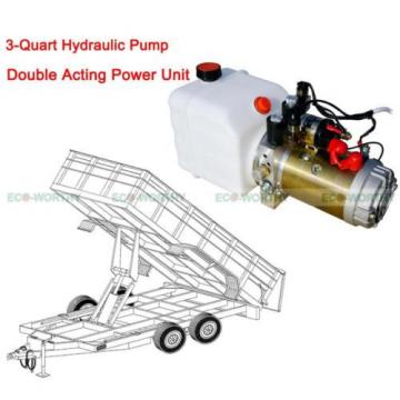 3 Quart 12VDC Doubleacting High Quality Hydraulic Dump Trailer w/ Remote  Pump