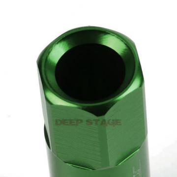FOR DTS STS DEVILLE CTS 20 PCS M12 X 1.5 ALUMINUM 60MM LUG NUT+ADAPTER KEY GREEN