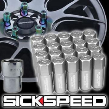 20 POLISHED CAPPED ALUMINUM EXTENDED 60MM LOCKING LUG NUTS WHEELS 12X1.5 L07
