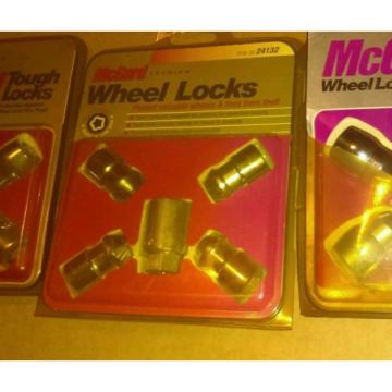 Nos new! McGard 24132 7/16 -20 Cone Seat Wheel Lock Lug Nuts, 4 Locks 1Key