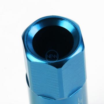 20pcs M12x1.5 Anodized 60mm Tuner Wheel Rim Locking Acorn Lug Nuts+Key Sky Blue