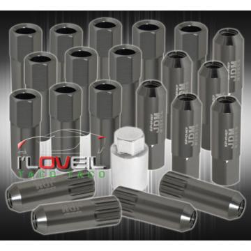FOR TOYOTA M12x1.5MM LOCKING LUG NUTS TRACK EXTENDED OPEN 20 PIECES UNIT GREY