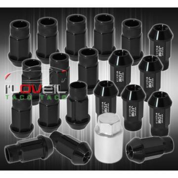FOR BUICK 12X1.5MM LOCKING LUG NUTS ROAD RACE TALL EXTENDED WHEEL RIMS SET BLACK