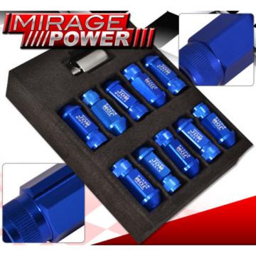 Universal 12Mmx1.5Mm Locking Lug Nuts Wheels Extended Aluminum 20 Piece Set Blue