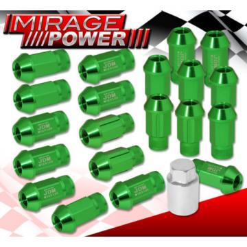 FOR NISSAN M12x1.25MM LOCKING LUG NUTS OPEN END 20 PIECES+KEY KIT GREEN