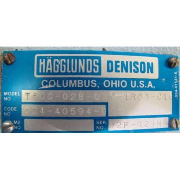 HAGGLUNDS DENISON T6CC0280171R03C100 HYDRAULIC VANE REBUILT Pump