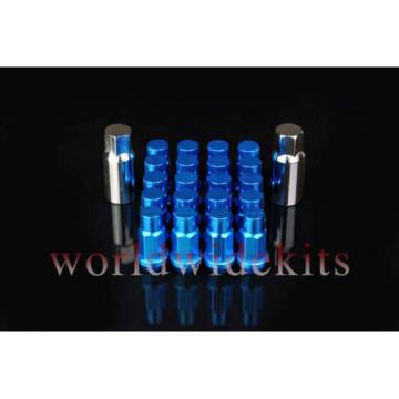 GODSPEED T-4 WHEEL RIM RACING LUG NUTS 50MM 20 PIECE W / LOCK M12 X 1.5 BLUE B