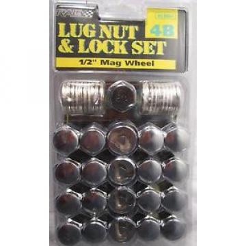 *NEW* Lug Nut and Lock Set 4 Lugs + 1 Locking 1/2&#039;&#039; Mag Wheel - Rally 90541