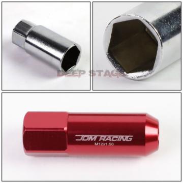 FOR CAMRY/CELICA/COROLLA 20 PCS M12 X 1.5 ALUMINUM 60MM LUG NUT+ADAPTER KEY RED