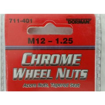 (Lot of 16) Dorman 711-401 - Chrome Acorn Conical Seat Lug Nuts M12 x 1.25, (T4)