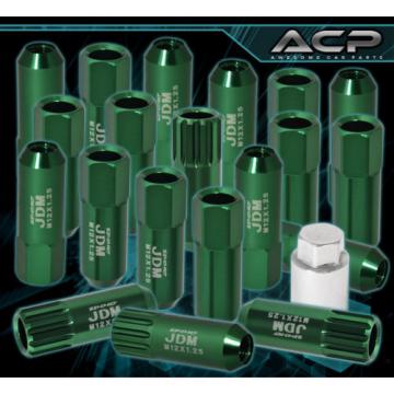 FOR SUZUKI M12x1.25MM LOCKING LUG NUTS 20PC VIP EXTENDED ALUMINUM ANODIZED GREEN