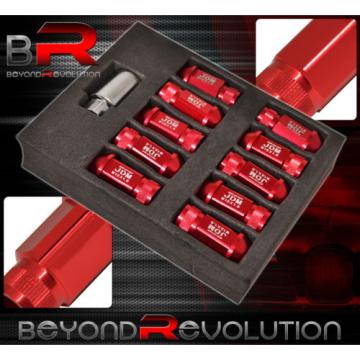 Universal 12Mmx1.5 Locking Lug Nuts Road Race Tall Extended Wheel Rims Set Red