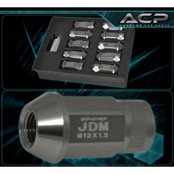 For Mitsubishi 12X1.5Mm Locking Lug Nuts 20Piece Jdm Forged Aluminum Wheels Grey