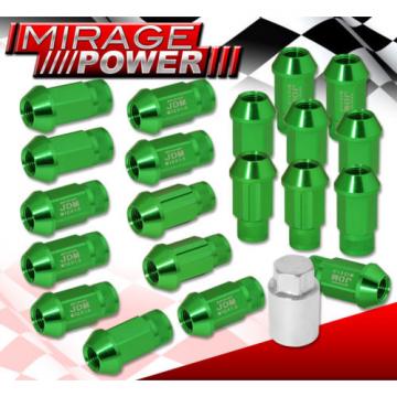 For Saturn 12X1.5 Locking Lug Nuts Track Extended Open 20 Pieces Unit Kit Green