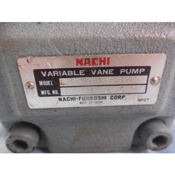 NACHI VCD  1A  1A3  E20 VARIABLE VANE HYDRAULIC 100 MACHINE SHOP TOOLING Pump