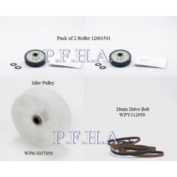 Dryer Belt WPY312959 &amp; (2) Support Roller 12001541 &amp; Pulley WP6-3037050
