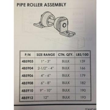 (485903) P2474 1&#034;- 3&#034; 2 Pipe Roller Supports for Unistrut /B-Line Channel Qty. 4