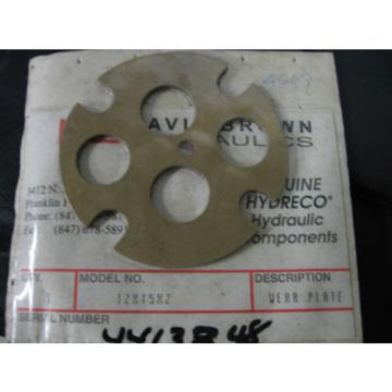 Hydreco Hydraulic Components  Wear Plate  12 x 15 x 2  NOS NIB Pump