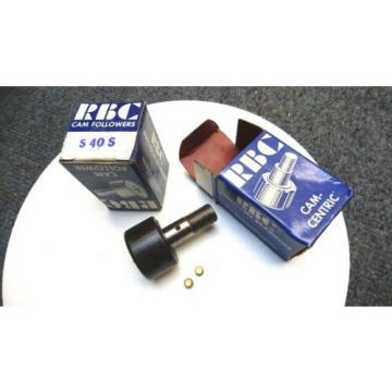 2x RBC S40S 1&#039;&#039; 1/4  Cam Follower Track Roller - New old stock, Boxed.
