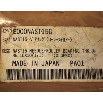 THK NAST15 Needle Roller Bearing Cam Follower - NEW