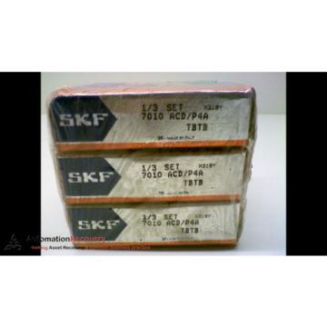SKF 7010 ACD/P4A - PACK OF 3 - SUPER PRECISION BEARINGS, NEW #173218