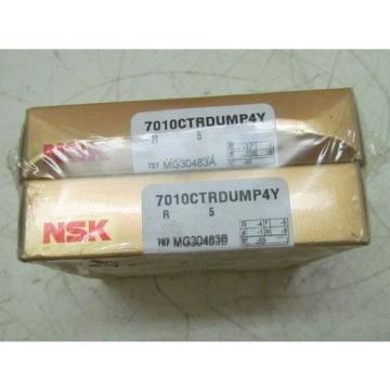 NSK 7010CTRDUMP4Y Super Precision Bearing Set (2) NIB