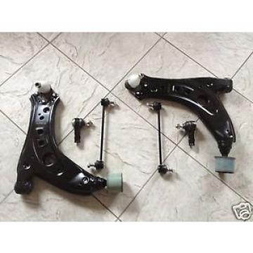 SKODA FABIA 99-07TWO FRONT WISHBONES ARMS+BUSHES+ANTI ROLL BAR+2 TRACK ROD ENDS