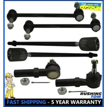 6 Pc Kit Front Left Right Inner Outer Tie Rod End Sway Bar Ford Windstar 95-03