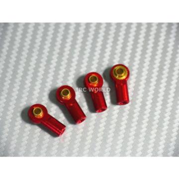M3 METAL ROD ENDS For Aluminum Link Ends  RED  (4PCS)