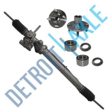 SET Power Steering Rack and Pinion + 2 Wheel Hub Bearing &amp; Assembly - w/o ABS