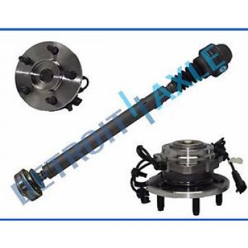 New Complete Driveshaft Assembly + Front Wheel Hubs - 19&#034; Weld to Weld - 4x4