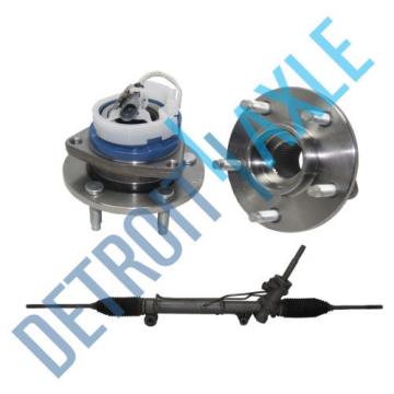 3 pc Set: Power Steering Rack and Pinion + 2 Wheel Hub Bearing Assembly - FWD