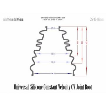 Universal High Quality Silicone Constant Velocity CV Joint Boot Drive Shaft sk02