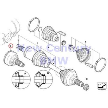 2 X BMW Genuine Final Drive (Front Axle) Outer Constant-Velocity Joint E53