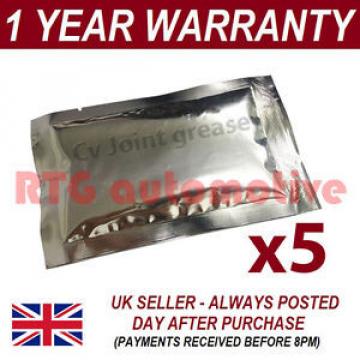 5 X 60g GREASE SACHET FOR USE WITH CV JOINTS DRIVESHAFTS GAITERS