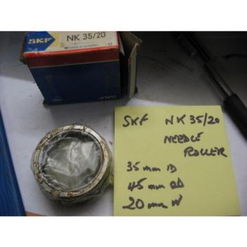 SKF NK35/20 cage  bearing 35mm id x 45mm od x 20mm wide. With Grease channel.