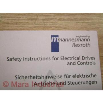 Mannesmann / Rexroth SV01-MS-P Manual 120-1300-B305 (Pack of 3)