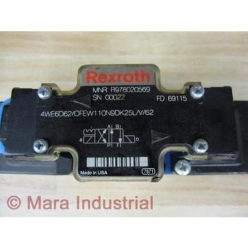 Rexroth Bosch R978020569 Valve 4WE6D62/OFEW110N9DK25L/V/62 - New No Box