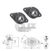 2x 1 in 2-Bolts Flange Units Cast Iron UCFL205-16 Mounted Bearing UC205-16+FL205 #2 small image
