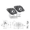 2x 2 in 2-Bolts Flange Units Cast Iron UCFT211-32 Mounted Bearing UC211-32+FT211 #4 small image