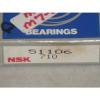 New! NSK 51106 Thrust Ball Bearing Free Shipping!
