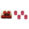 WORK Lug Lock nuts set for 5H 12x1.5 and 4pcs Air Valve caps Red Value set
